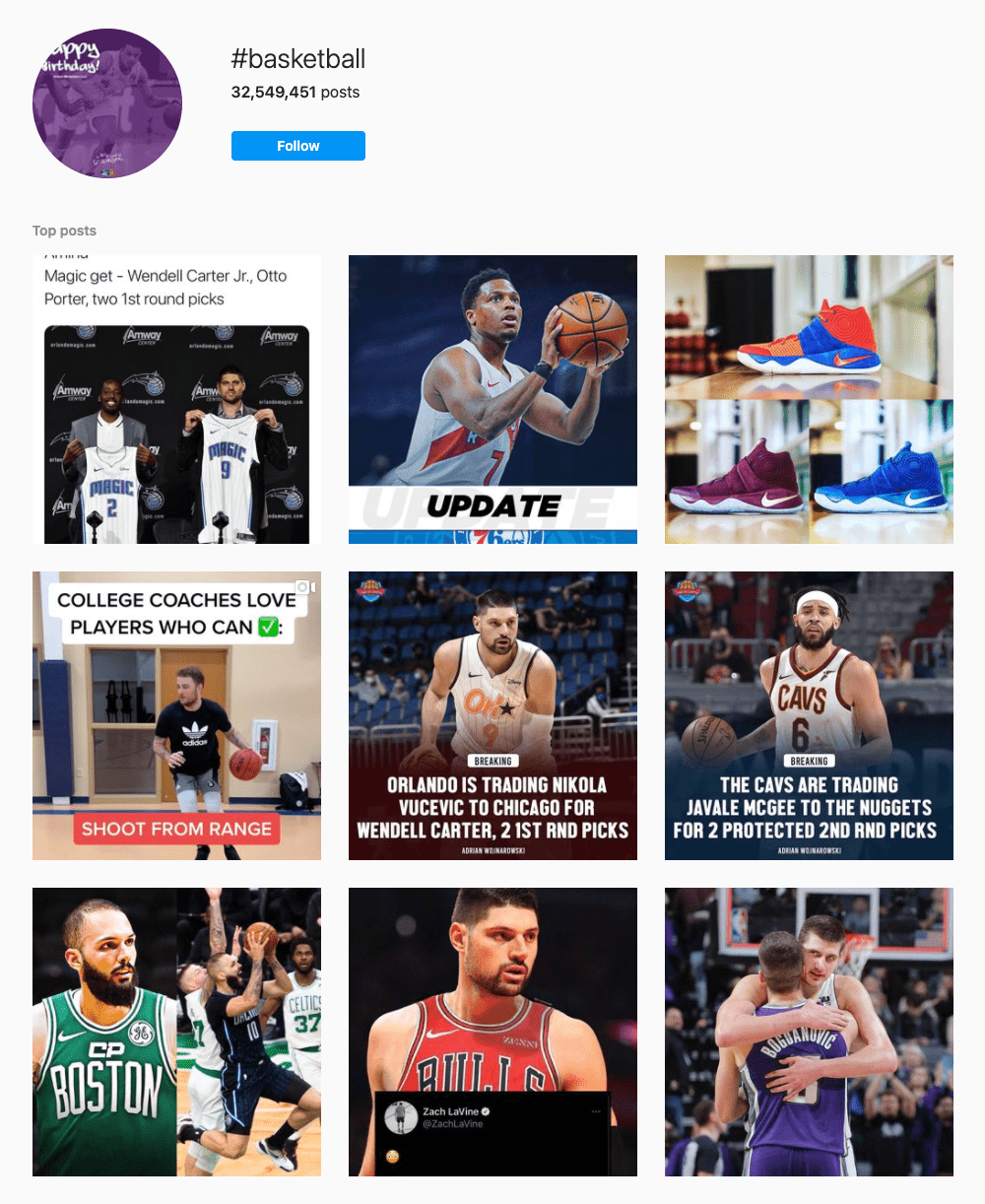 #basketball Hashtags for Instagram