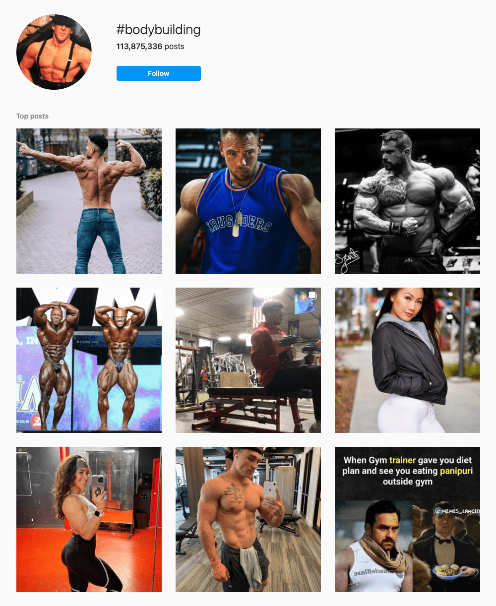#bodybuilding Hashtags for Instagram