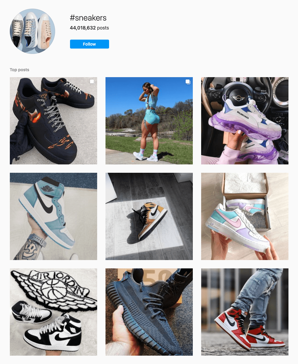 #sneakers Hashtags for Instagram