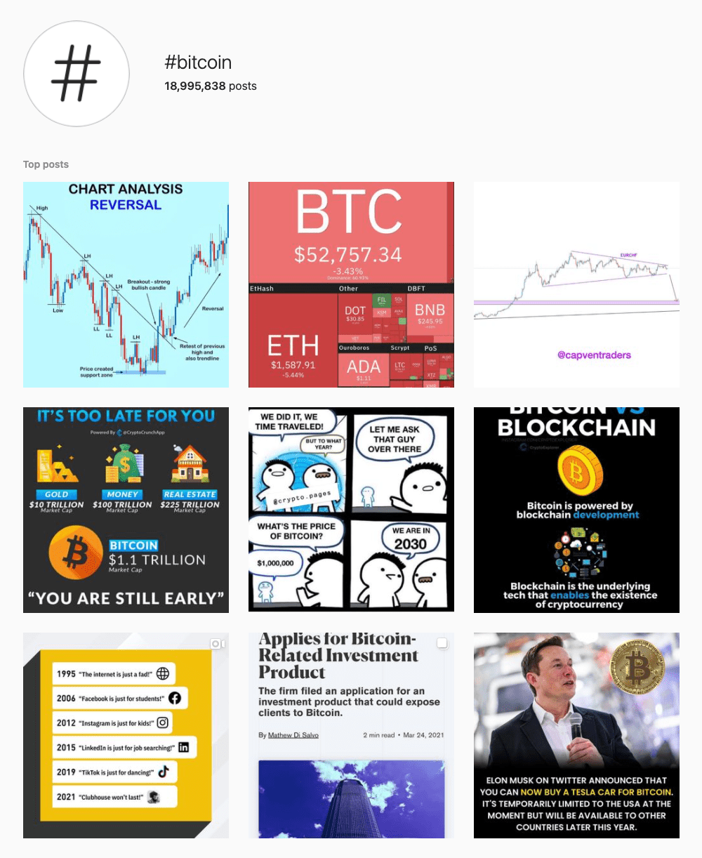 best bitcoin instagram