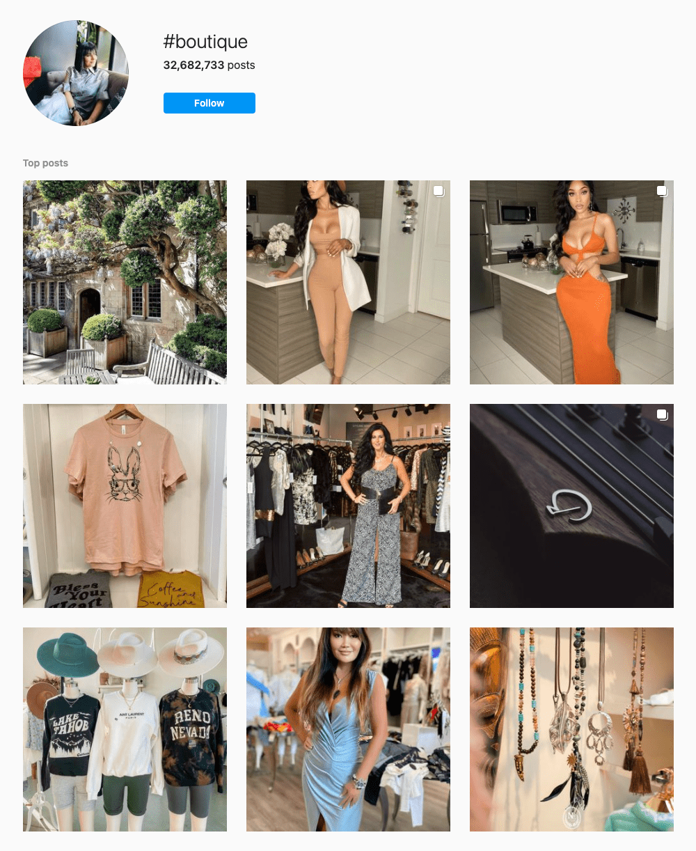 #boutique Hashtags for Instagram