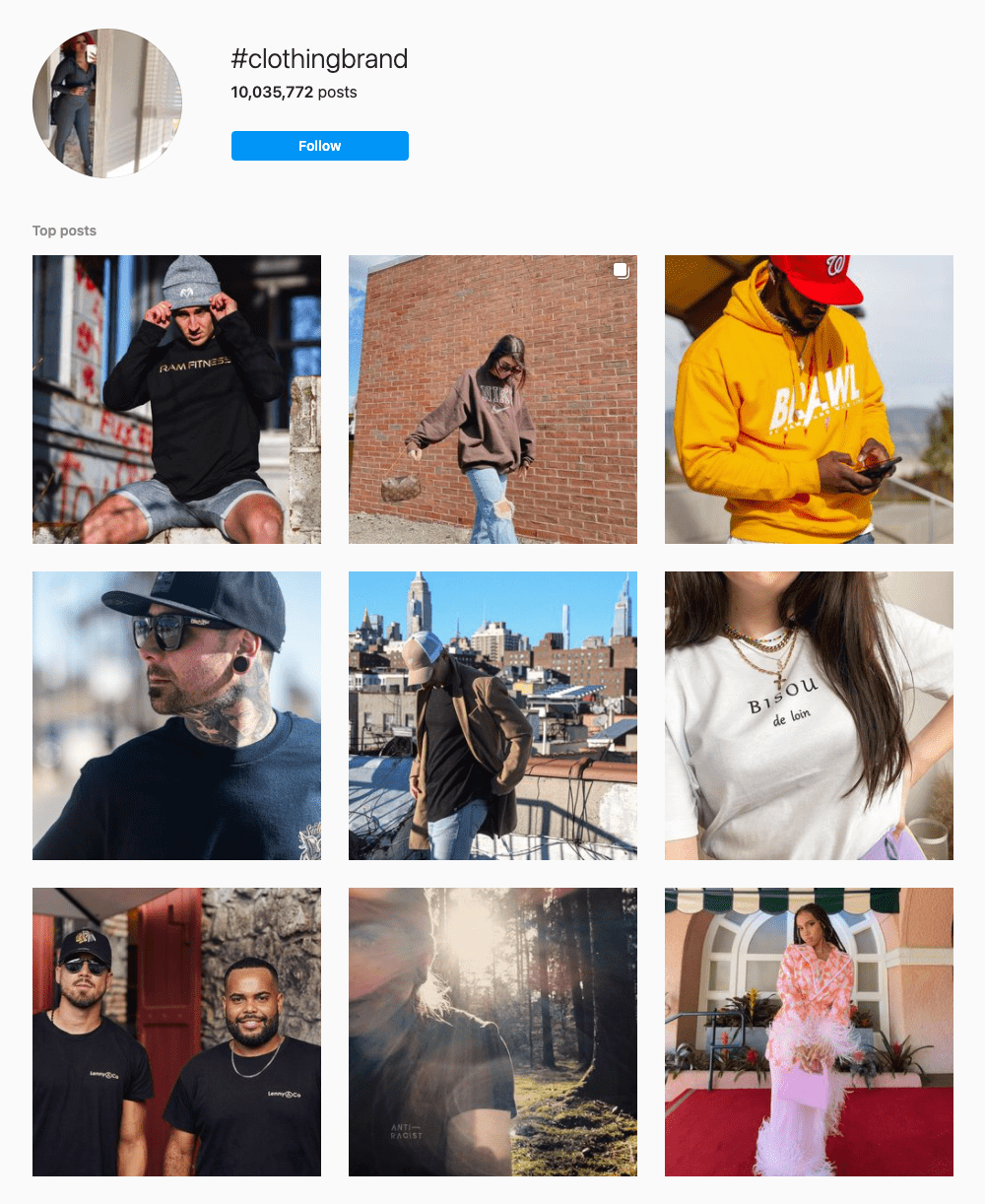 #clothingbrand Hashtags for Instagram