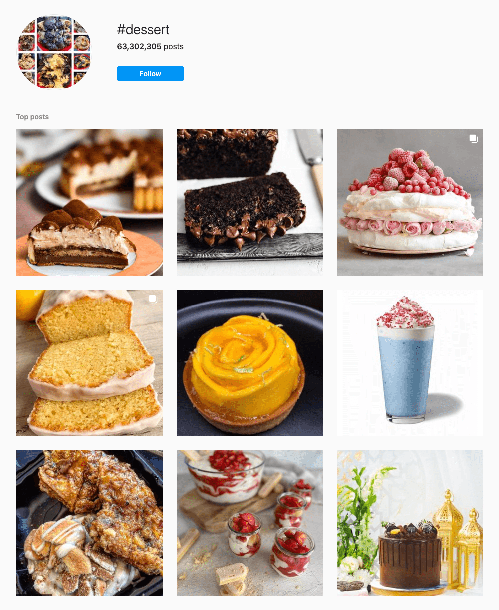#dessert Hashtags for Instagram