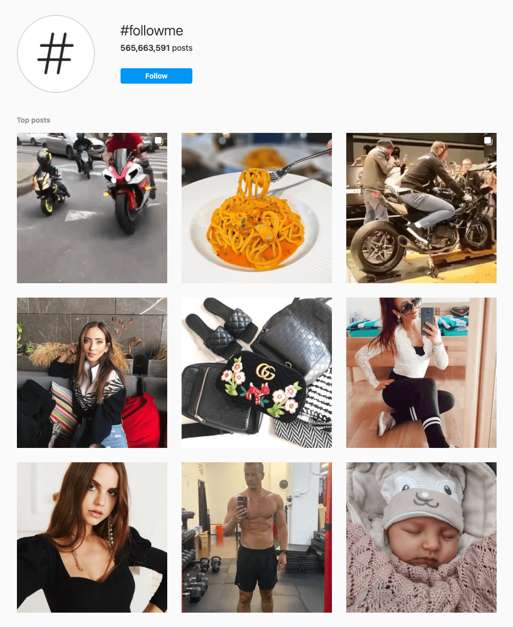 #followme Hashtags for Instagram