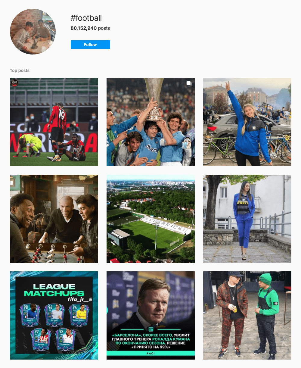 #football Hashtags for Instagram