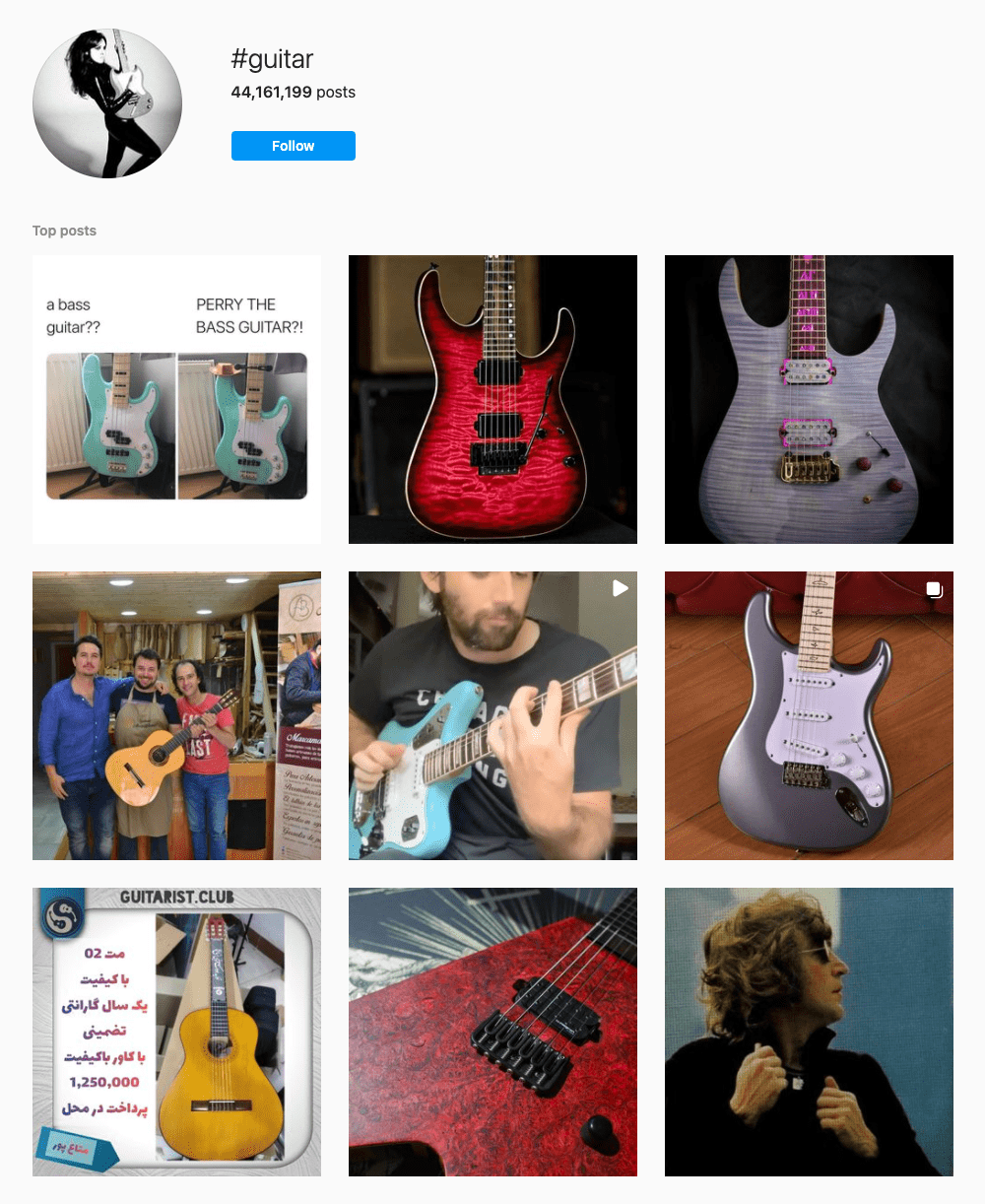 #guitar Hashtags for Instagram