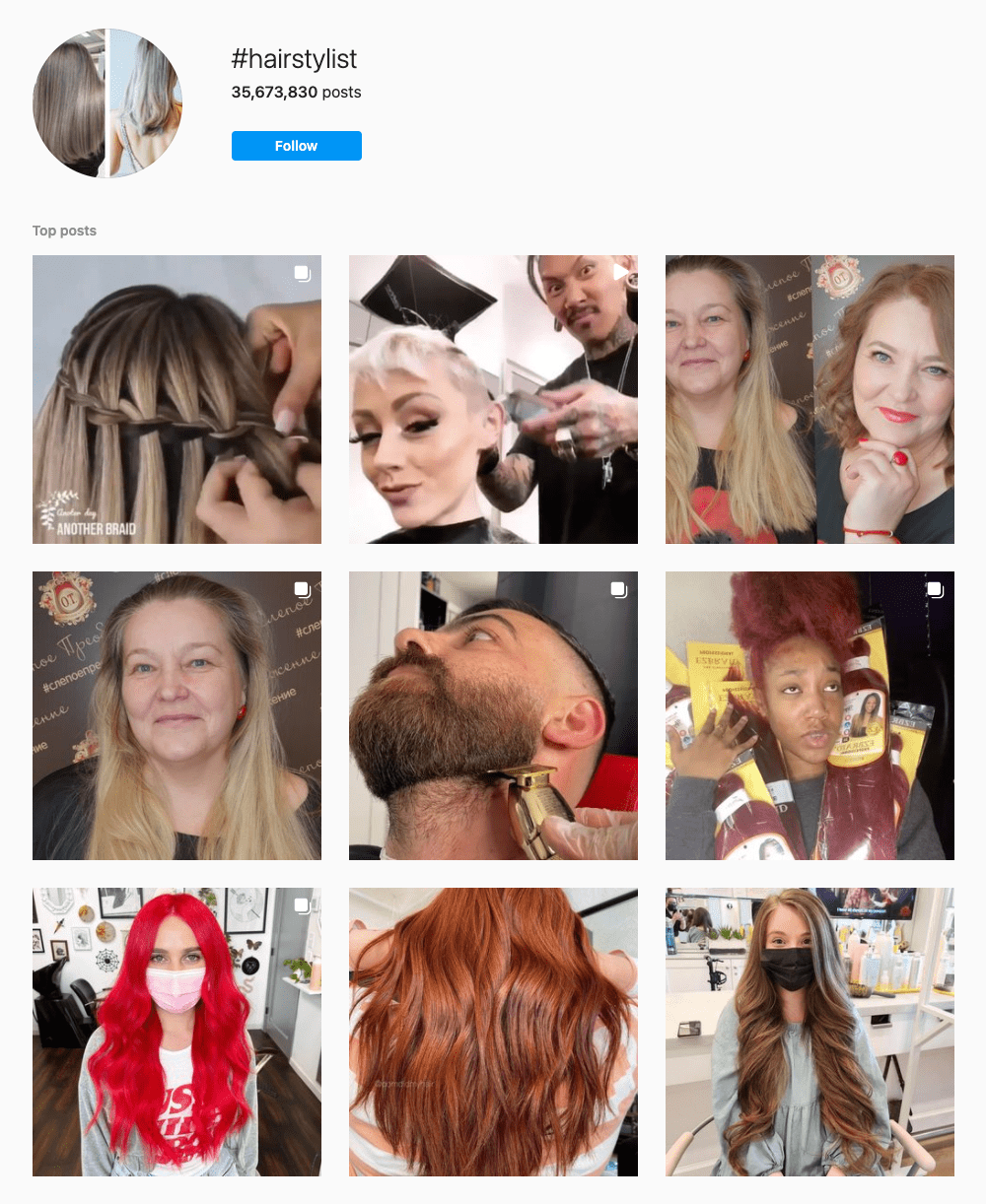 #hairstylist Hashtags for Instagram