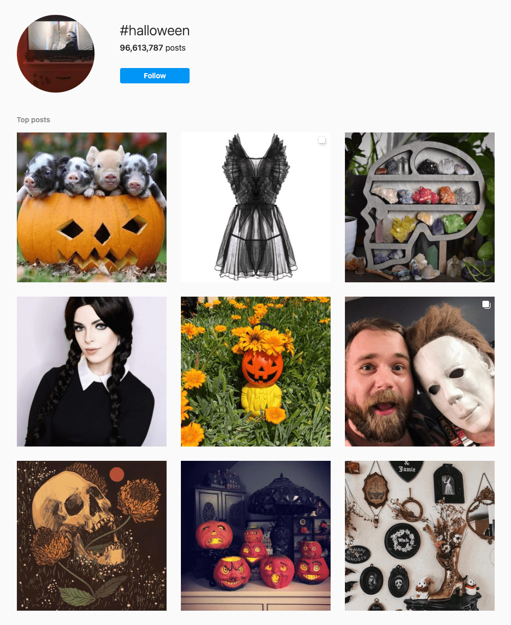 #halloween Hashtags for Instagram