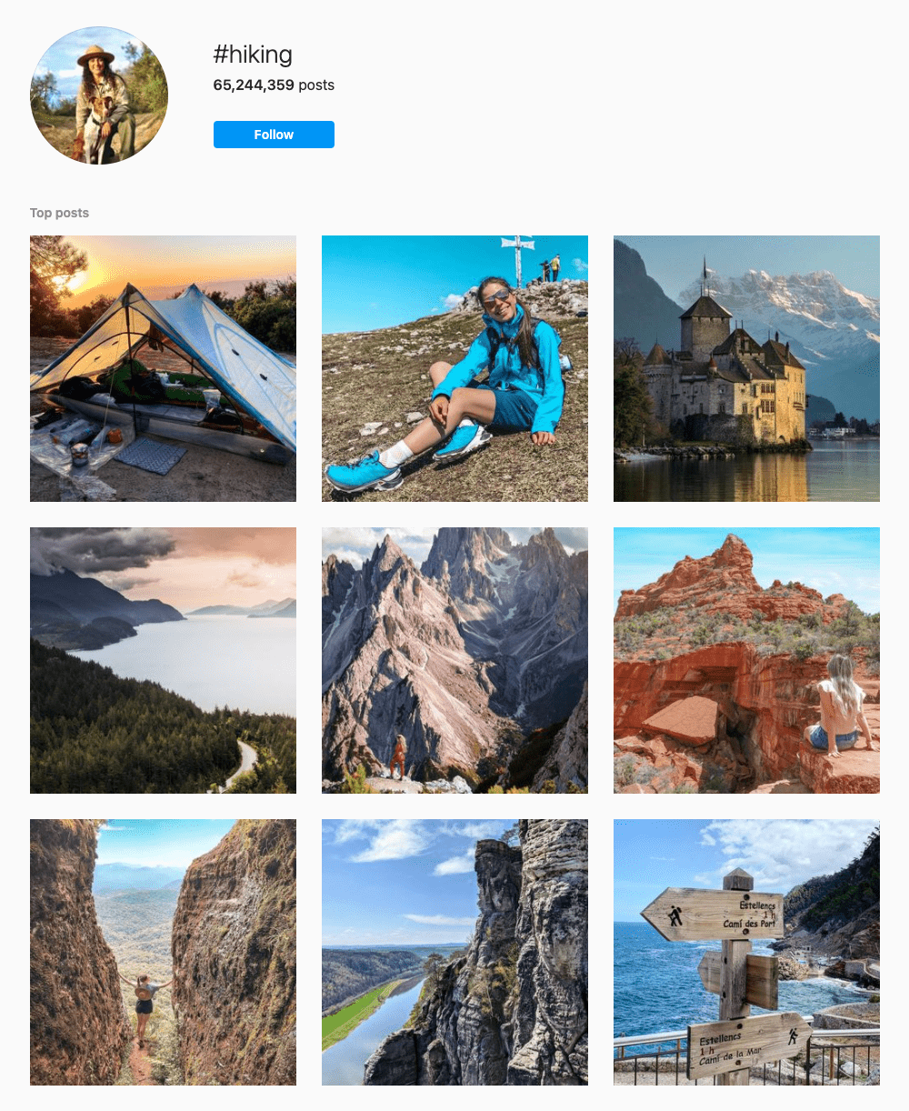 #hiking Hashtags for Instagram