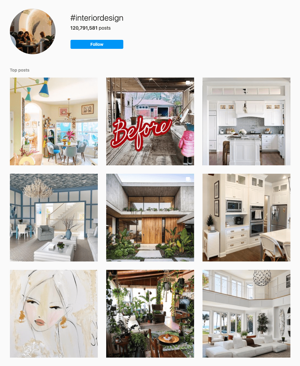 #interiordesign Hashtags for Instagram