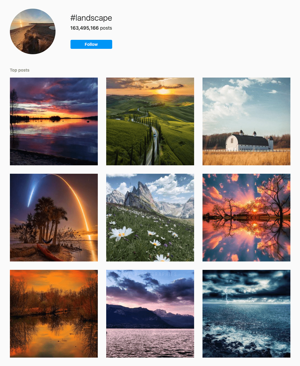 #landscape Hashtags for Instagram