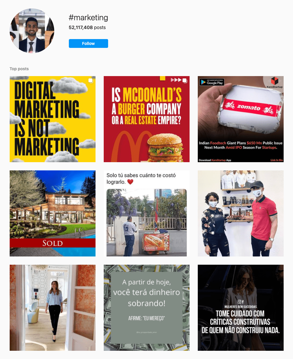 #marketing Hashtags for Instagram