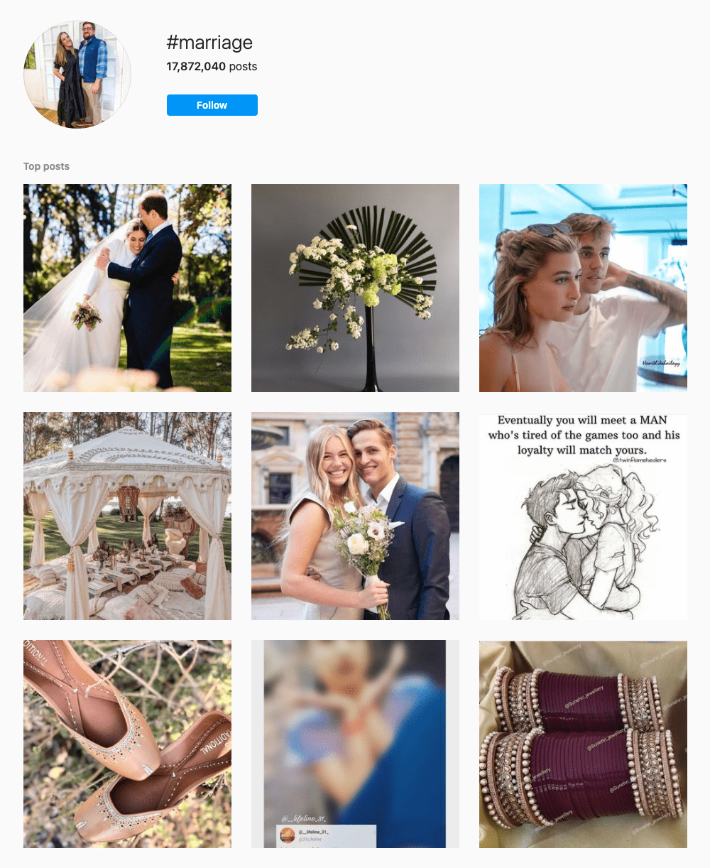#marriage Hashtags for Instagram