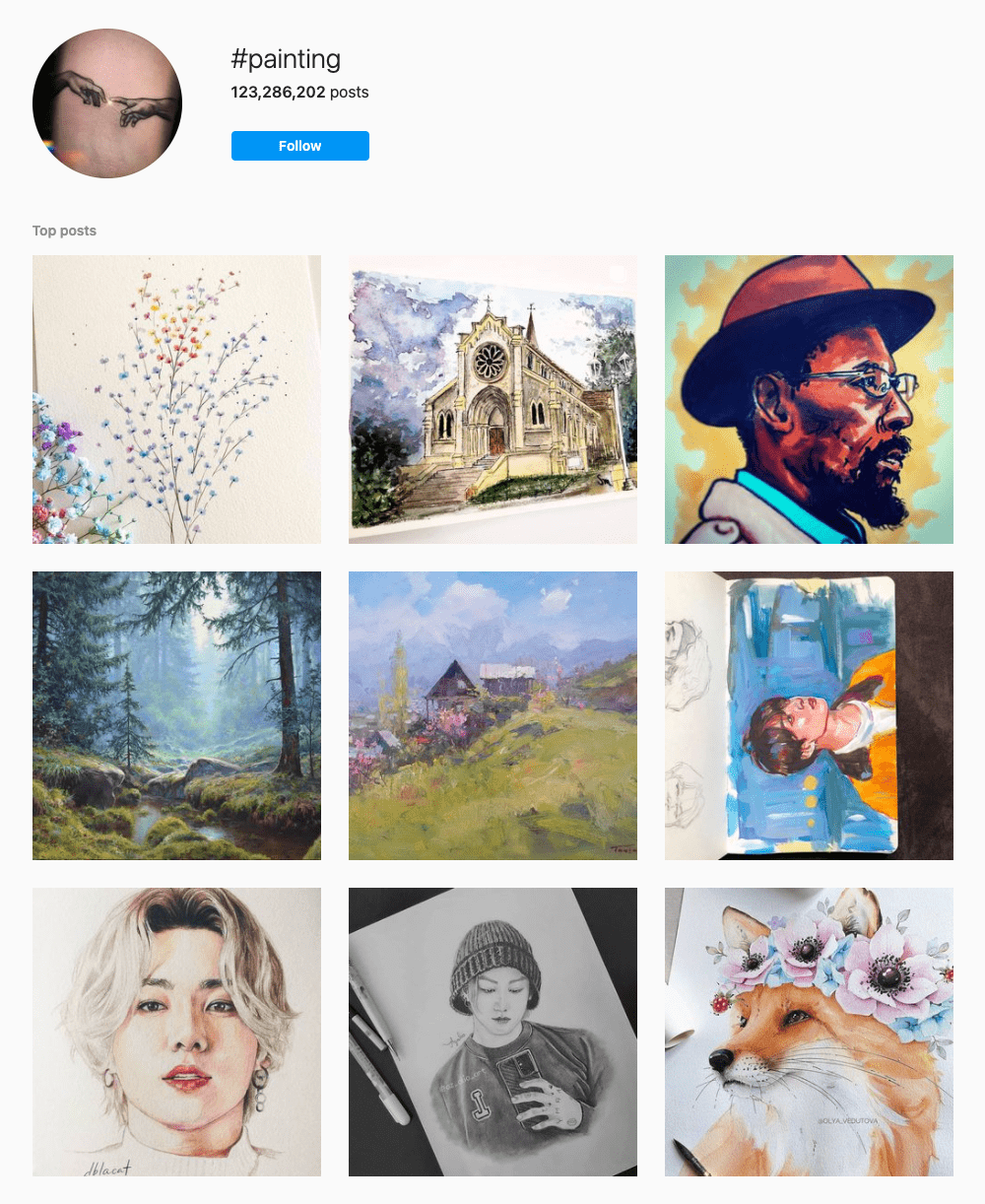 #painting Hashtags for Instagram