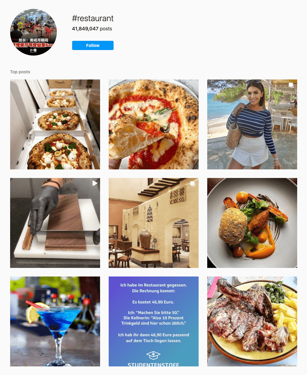 #restaurant Hashtags for Instagram