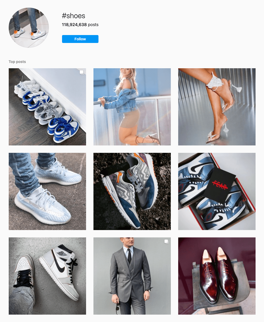 #shoes Hashtags for Instagram