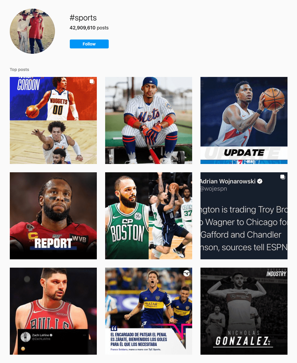 #sports Hashtags for Instagram