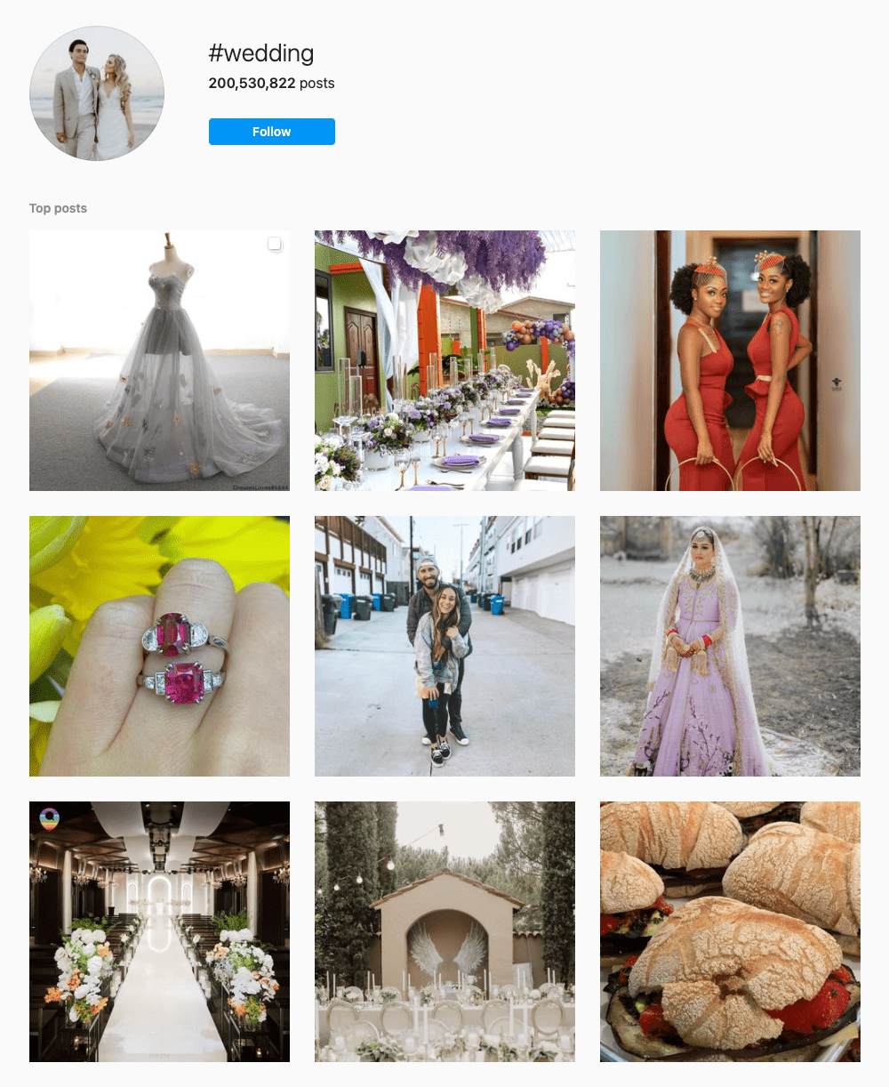 #wedding Hashtags for Instagram